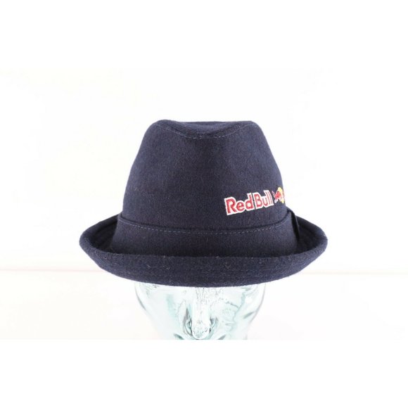 New New Era EK Collection 2015 Red Bull Spell Out Wool Fedora Bowler Hat Navy M